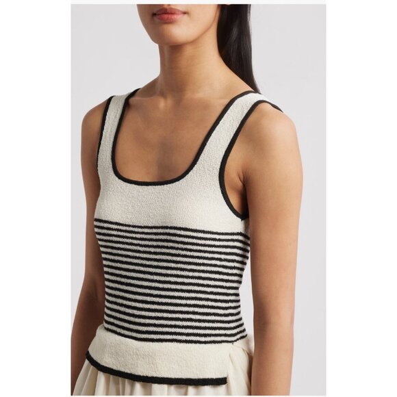 Moon River Striped Knit Top Maxi Dress Size Medium 6 US New With Tag - Picture 4 of 5